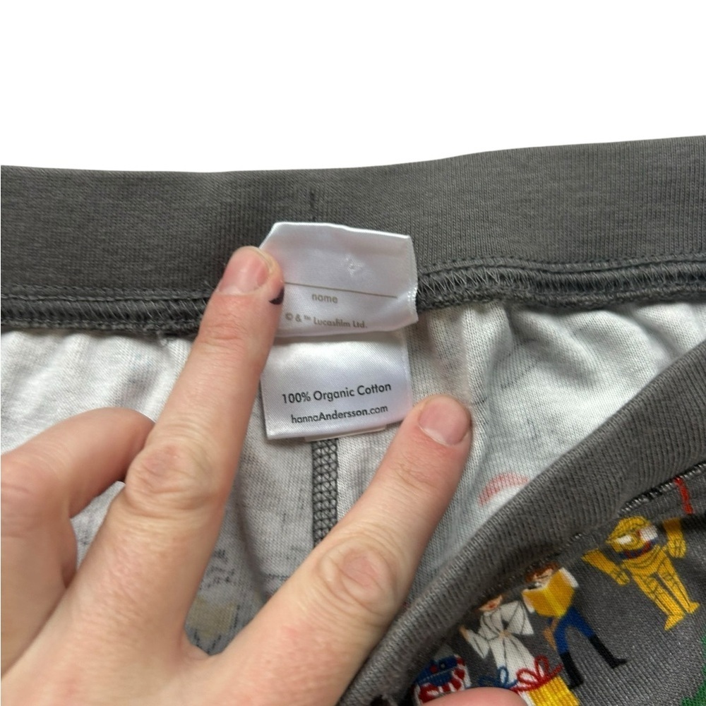 Hanna Andersson Star Wars Leia Christmas PJ Set Adult Grey Top Bottom Pajamas S - Picture 14 of 16